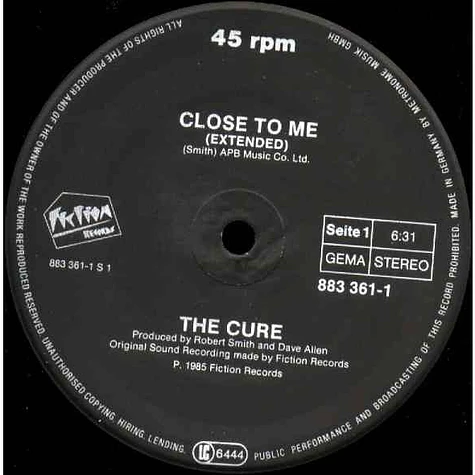 The Cure - Close To Me