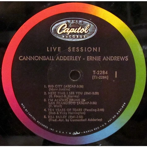 Cannonball Adderley / Ernie Andrews - Live Session! Cannonball Adderley With The New Exciting Voice Of Ernie Andrews!