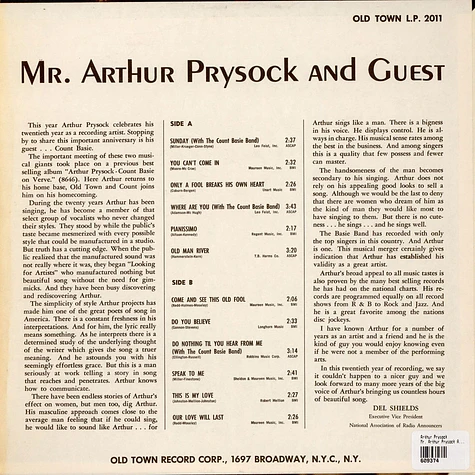 Arthur Prysock - Mr. Arthur Prysock And Guest