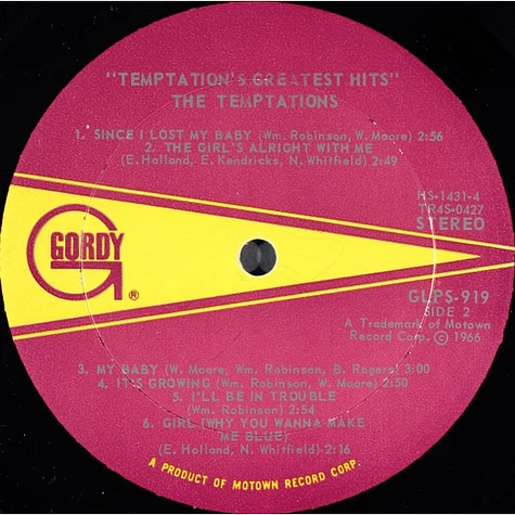 The Temptations - Greatest Hits