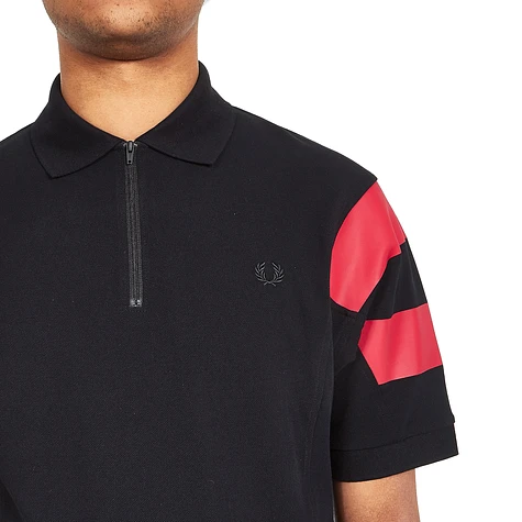 Fred Perry - Printed Sleeve Panel Pique Shirt