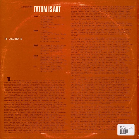 Art Tatum - Tatum Is Art - Art Tatum Trio