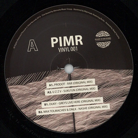 Prodot, U Z Z V, Duky, Max Tolmachev & Dnlk - Pimr Vinyl 001