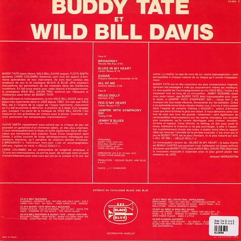 Buddy Tate Et Wild Bill Davis - Buddy Tate Et Wild Bill Davis