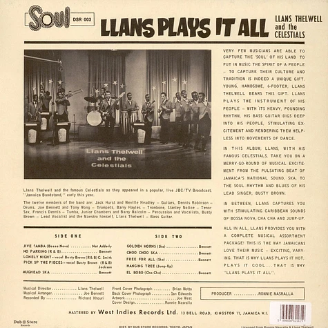 Llans Thelwell And His Celestials - Llans Plays It All