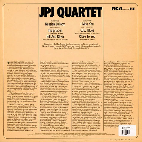 The JPJ Quartet - JPJ Quartet