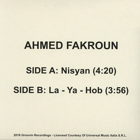 Ahmed Fakroun - Nisyan