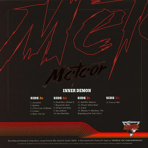 Meteor - Inner Demon Transparent Orange Colored Vinyl Edition