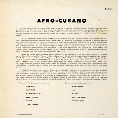 Jack Costanzo / Andre's Cuban All Stars - Afro-Cubano