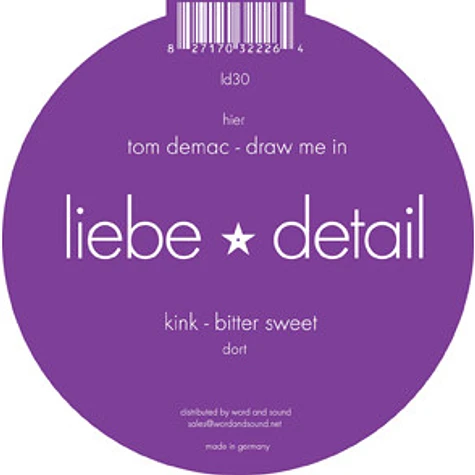 Kink / Tom Demac - Bitter Sweet / Draw Me In