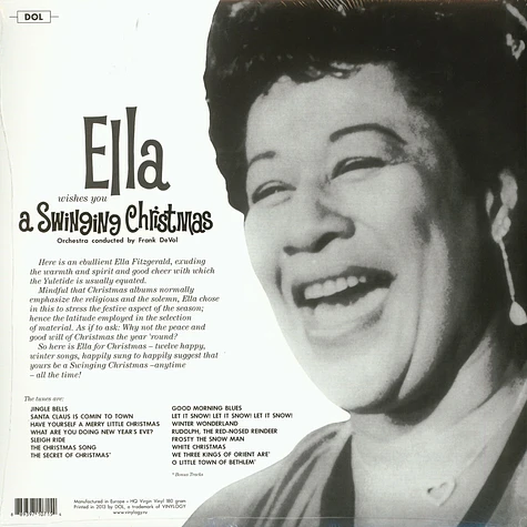 Ella Fitzgerald - Ella Wishes You A Swinging Christmas Colored Vinyl Edition