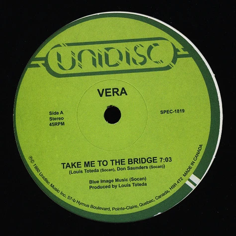 Vera - Take Me To The Bridge / Jumpin' (Get Hot / Hit The Spot)
