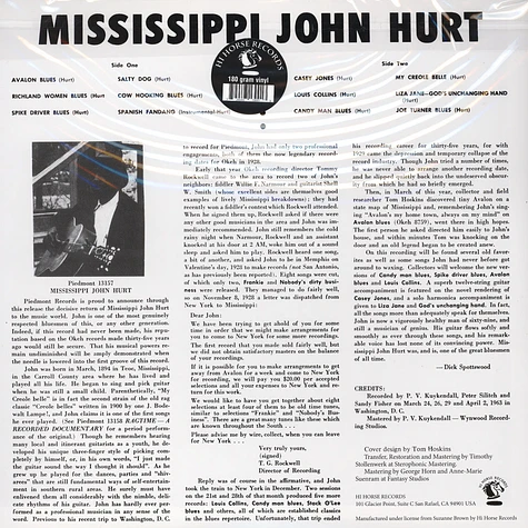 Mississippi John Hurt - Folk Songs And Blues