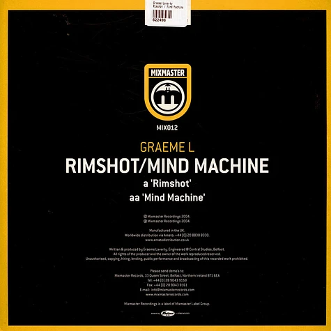 Graeme Laverty - Rimshot / Mind Machine
