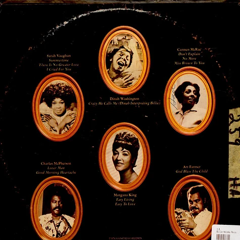 Sarah Vaughan, Carmen McRae, Dinah Washington, Morgana King - Billie Holiday Revisited By