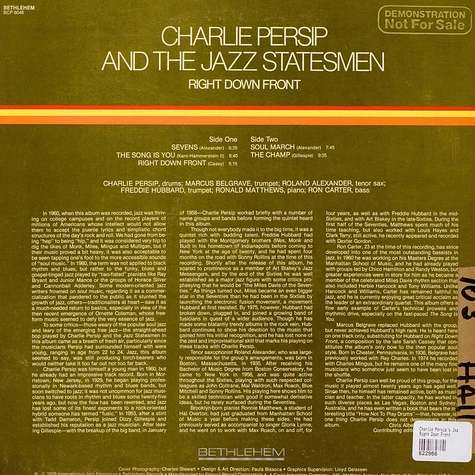Charlie Persip's Jazz Statesmen - Right Down Front