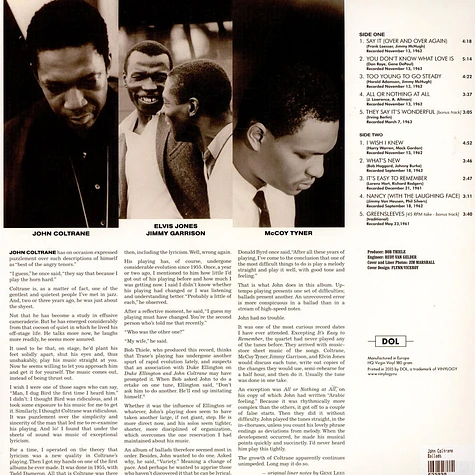 The John Coltrane Quartet - Ballads