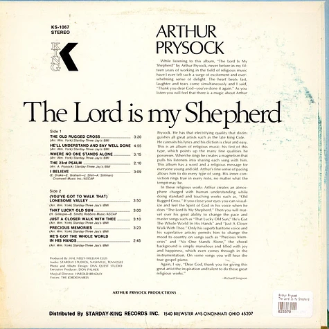 Arthur Prysock - The Lord Is My Shepherd