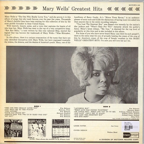 Mary Wells - Greatest Hits