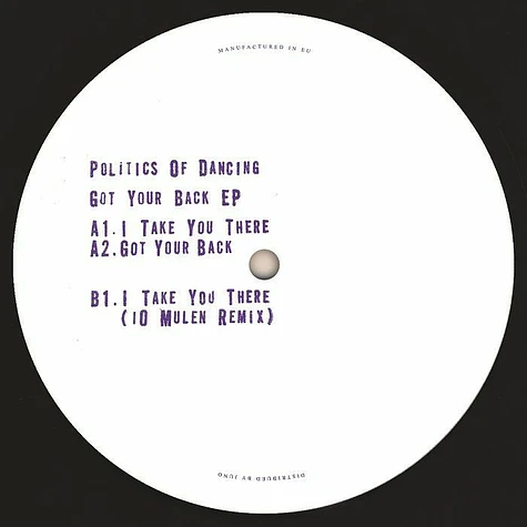 Politics Of Dancing - Got Your Back EP iO Mulen Remix