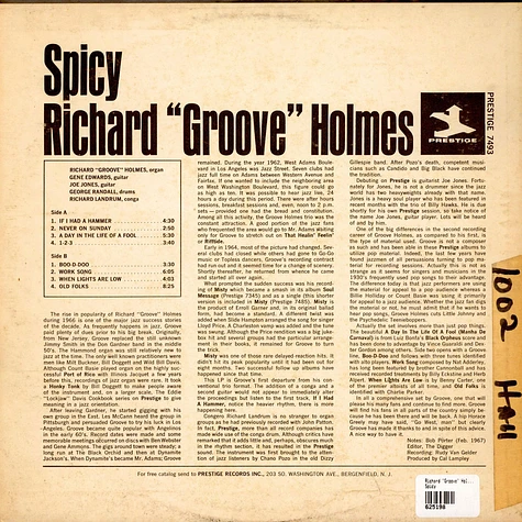 Richard "Groove" Holmes - Spicy