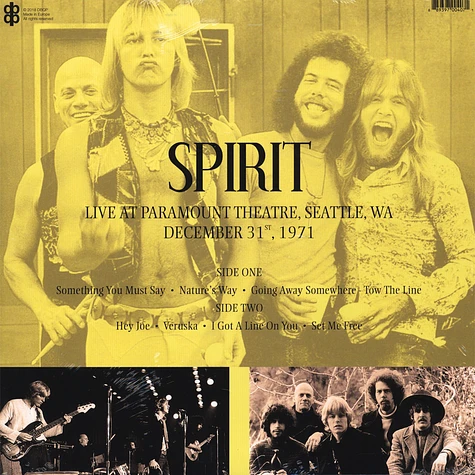 Spirit - Live At Paramount Theatre Seattle 1971