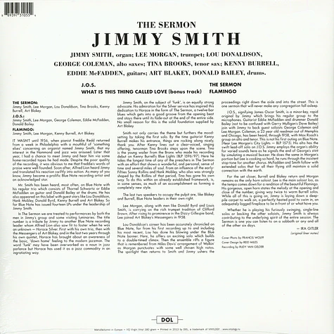 Jimmy Smith - The Sermon Gatefold Sleeve Edition