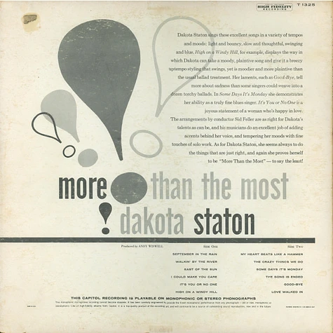 Dakota Staton - More Than The Most