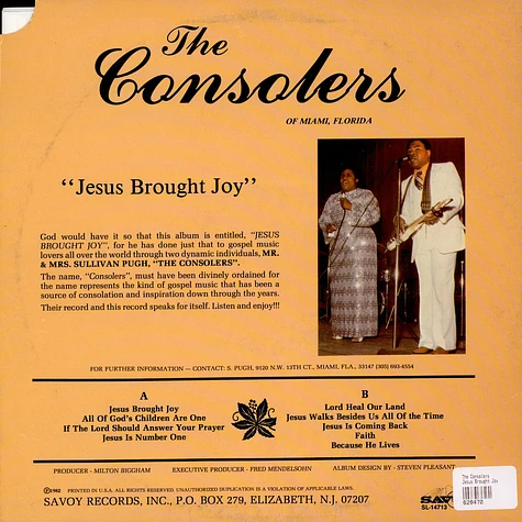 The Consolers - Jesus Brought Joy