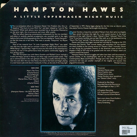 Hampton Hawes - A Little Copenhagen Night Music