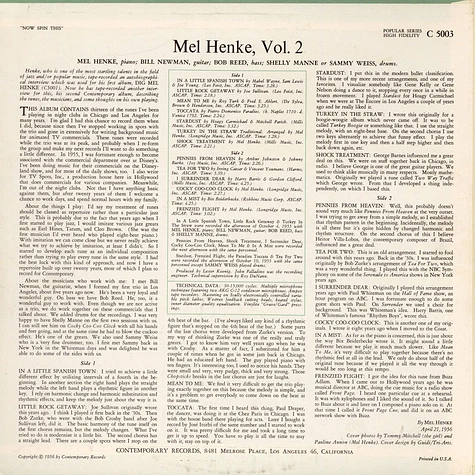 Mel Henke - Now Spin This! (Mel Henke, Vol. 2)