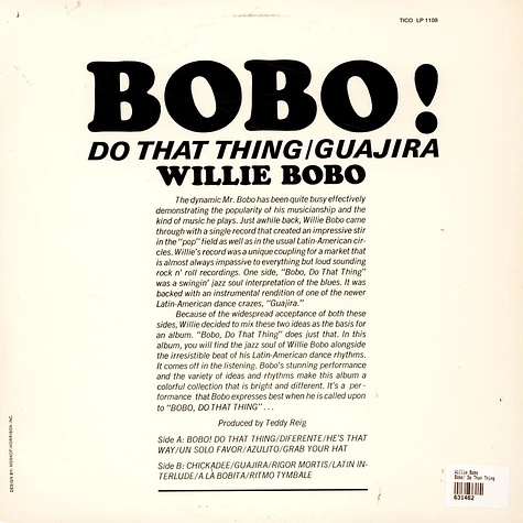 Willie Bobo - Bobo! Do That Thing | Guajira