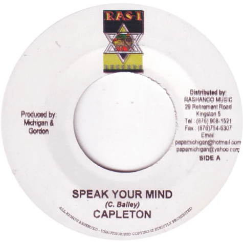 Capleton - Speak Your Mind