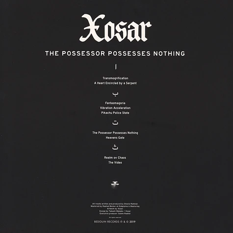 Xosar - The Possessor Possesses Nothing