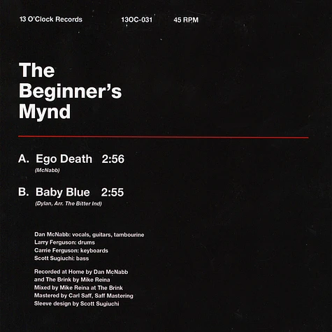 The Beginner's Mynd - Ego Death / Baby Blue