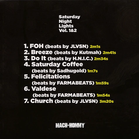 Mach-Hommy - Saturday Night Lights Volume 1 & 2