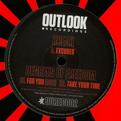 Break & Degrees Of Freedom - Excuses / For You (Dub) / Take Your Time
