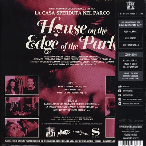 Riz Ortolani - OST House On The Edge Of The Park