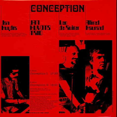 Jan Huydts Trio - Conception