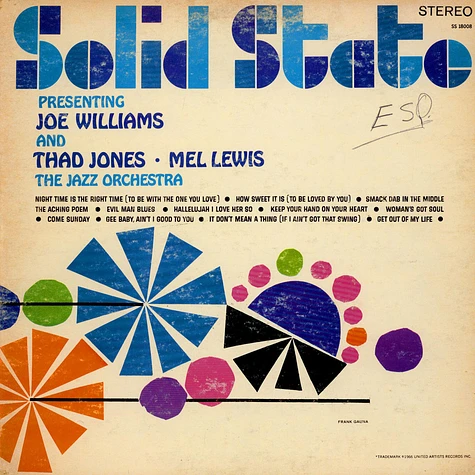 Joe Williams And Thad Jones & Mel LewisThe Jazz Orchestra - Presenting Joe Williams And Thad Jones - Mel Lewis, The Jazz Orchestra