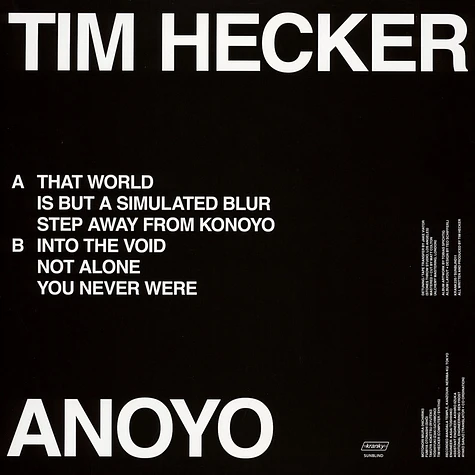Tim Hecker - Anoyo