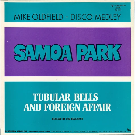 Samoa Park - Tubular Bells And Foreign Affair (Mike Oldfield - Disco Medley)