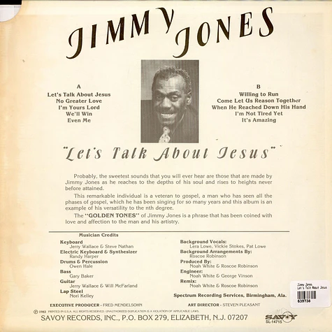 Jimmy Jones - Let's Talk About Jesus