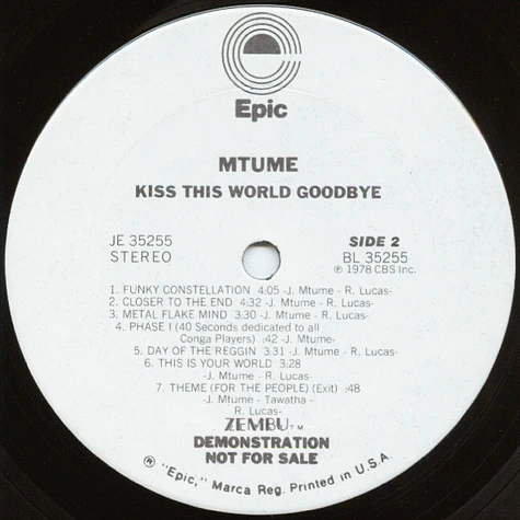 Mtume - Kiss This World Goodbye