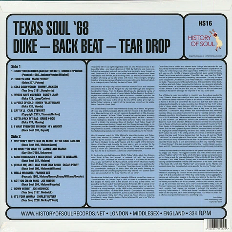 V.A. - Texas Soul 1968 Record Store Day 2019 Edition