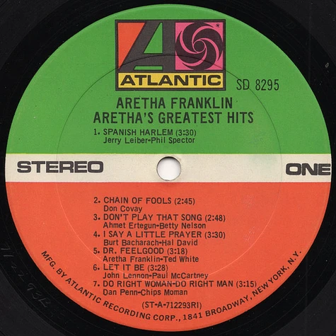 Aretha Franklin - Aretha's Greatest Hits