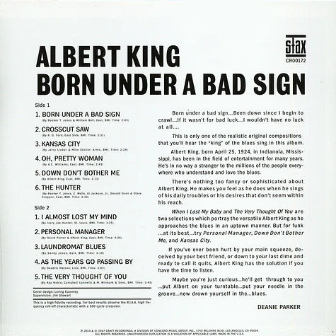 Albert King - Born Under A Bad Sign Record Store Day 2019 Edition