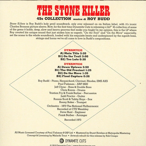 Roy Budd - OST Stone Killers