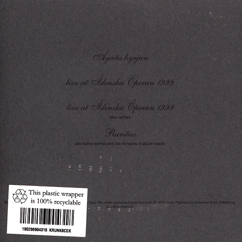 Sigur Ros - Agaetis Byrjun - A Good Beginning 20th Anniversary Edition Box