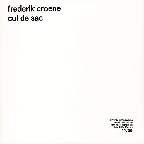 Frederik Croene - Cul De Sac